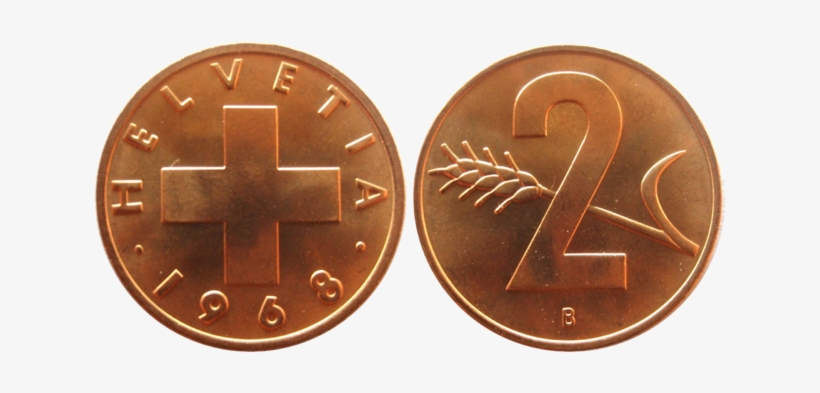 File - 2cts1968 - Monnaie Helvetia, transparent png