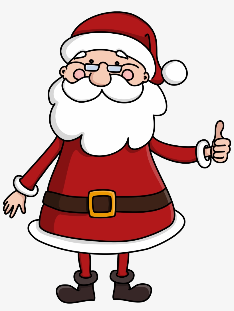 Santa Transparent Thumbs Up - Thumbs Up Santa Clipart, transparent png