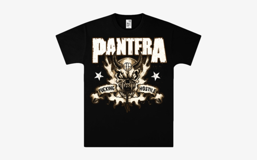 Pantera Hostile Skull T-shirt - Pantera Hostile T Shirt, transparent png