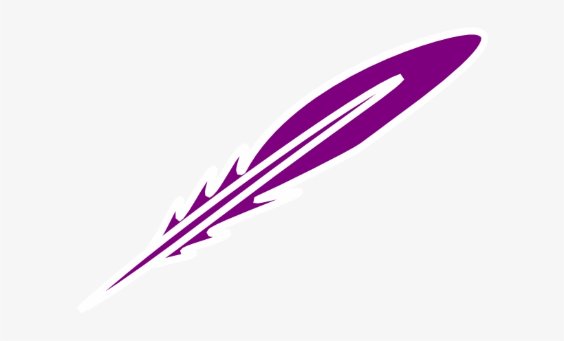 Purple Feather Clip Art At Clker - Purple Feather Cip Art, transparent png