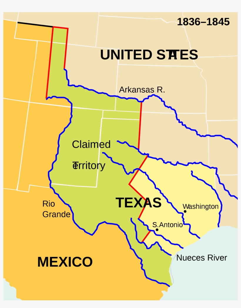 File Wpdms Republic Of Texas Wikimedia Commons - Disputed Territory With Mexico, transparent png