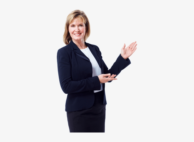 Business Woman Standing Png - Woman Pointing In Png, transparent png