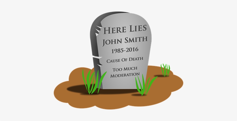 Dead Death Died Funny Grave Graveside Head - Gravestone Clipart, transparent png