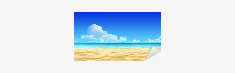 Idyllic Tropical Sand Beach Background - Beach View, transparent png