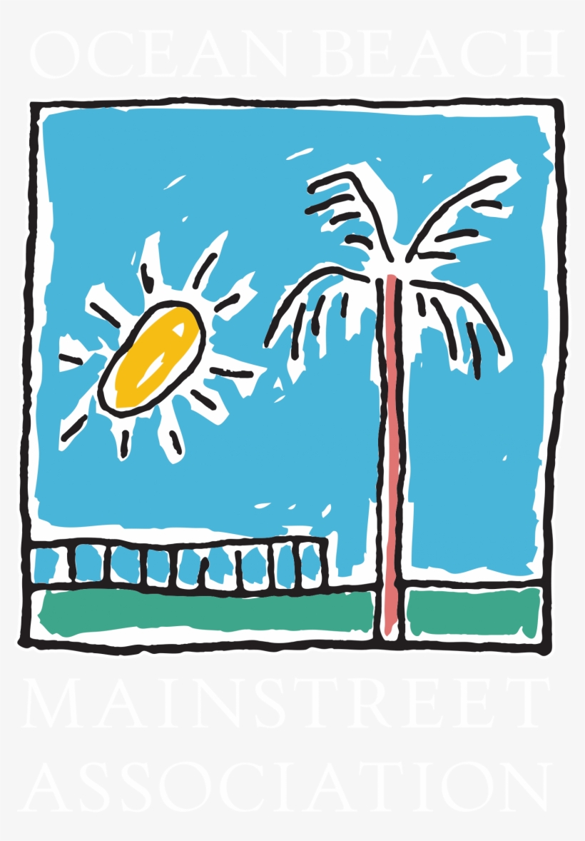 Logo For Dark Backgrounds Eps - Ocean Beach Main Street Association, transparent png