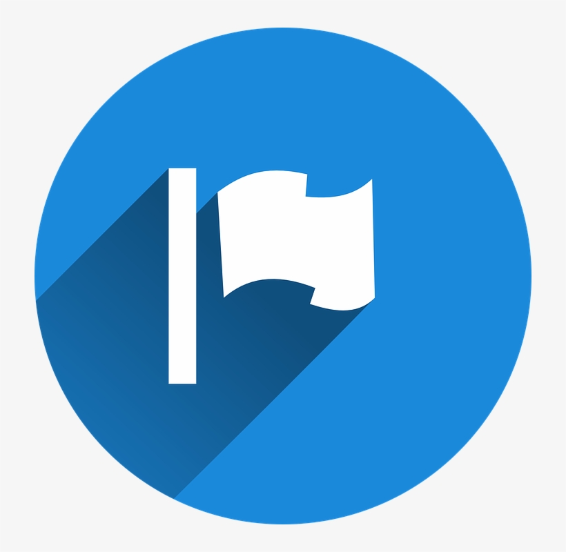 Internet Website Icons - Blue Flag Icon Png, transparent png