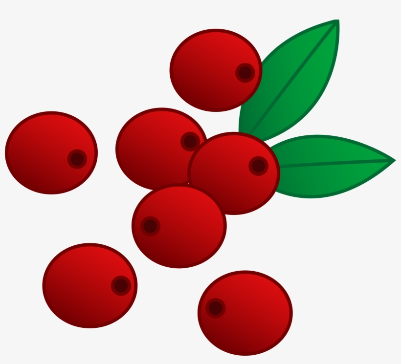 Fall Berries Clipart - Red Berries Clip Art, transparent png