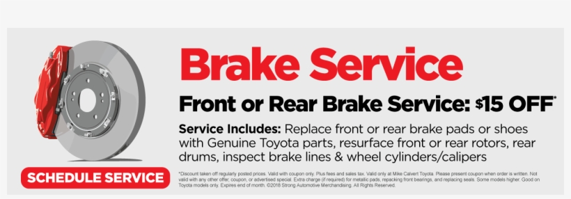$15 Off Front Or Rear Brake Service - Venta De Autos, transparent png