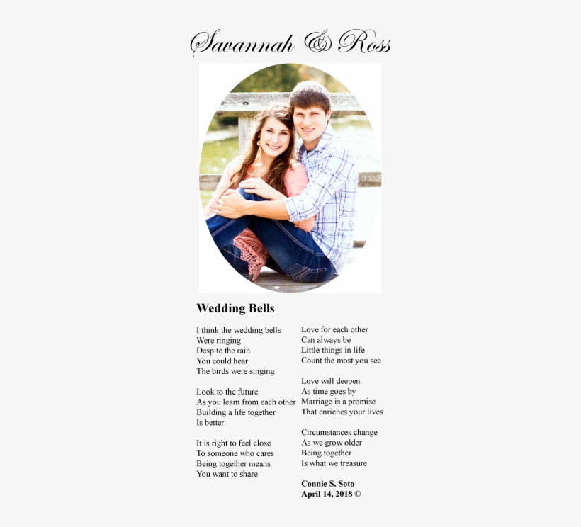 Read The Poem, 'wedding Bells" Or Click To Listen - Romantic Nights, transparent png