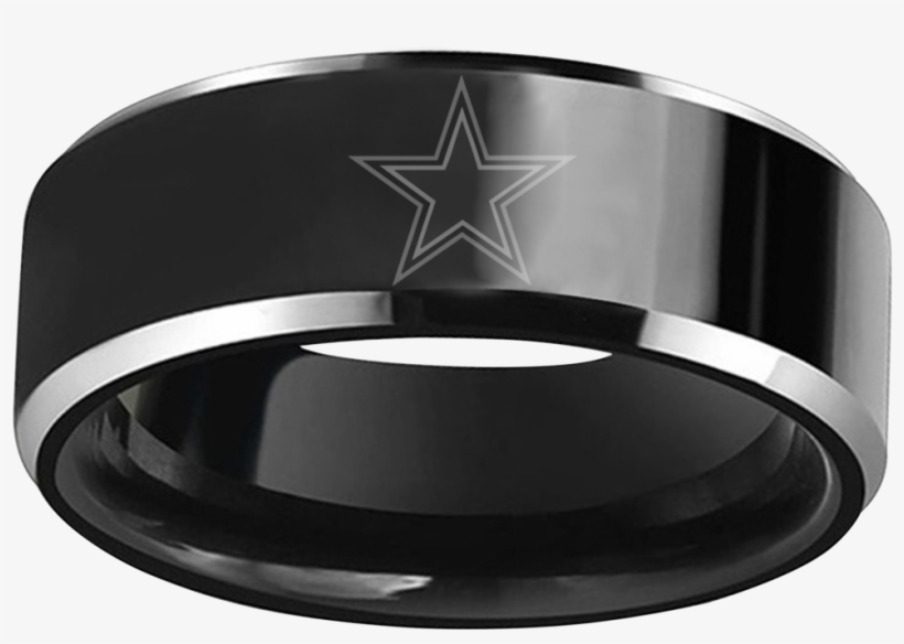 Dallas Cowboys Star Black Tungsten Wedding Band - Minnesota Vikings Wedding Band, transparent png