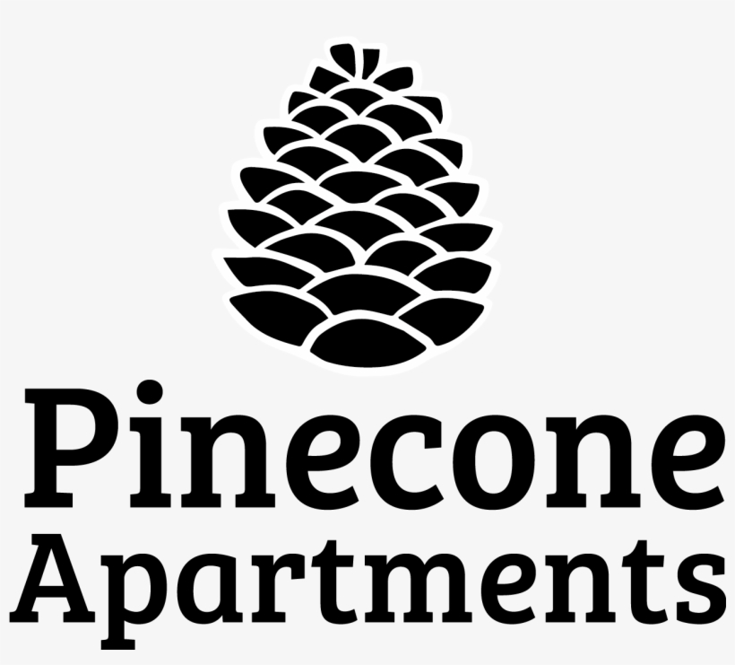 Welcome To Pinecone Apartments - Pine Cone Black And White, transparent png