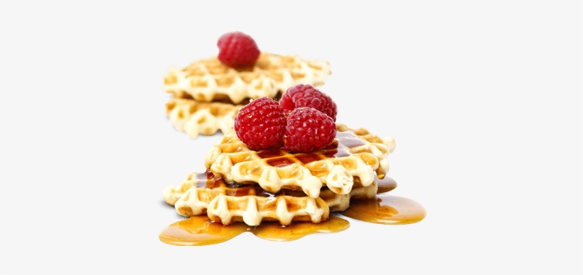 Belgian Waffle With Berries And Syrup - Waffle Png, transparent png