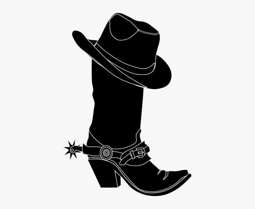 Pumpkin Clipart Cowboy - Cowgirl Boot And Hat Clipart, transparent png