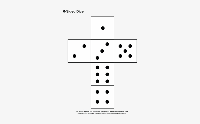 Printable Paper Dice Template Pdf 6 Sided Dice Template 350x453 PNG 