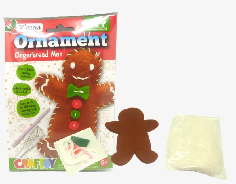 Ornament Craft Kit Gingerbread Man - Gingerbread, transparent png