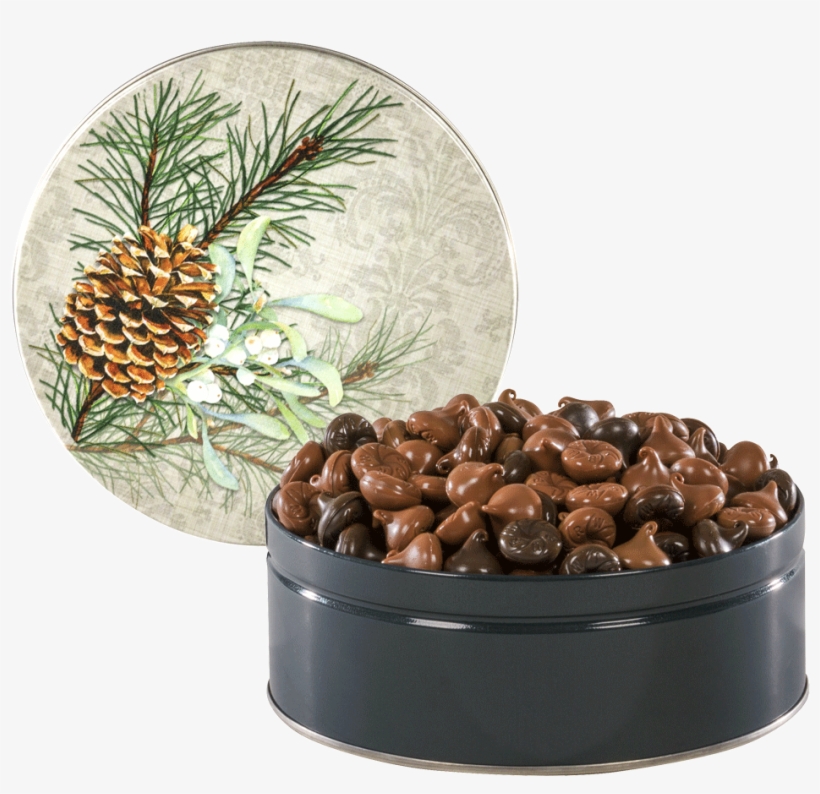 Pinecone And Mistletoe Tin Loading Zoom - Chocolate, transparent png