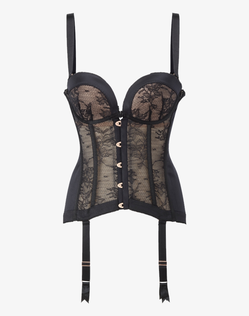 Retrolution Corset Product Front - Torselet Zwart, transparent png