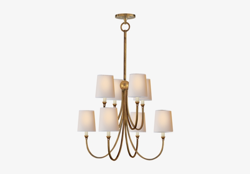 Thomas O'brien Reed Chandelier, Antique Brass - Visual Comfort Reed Chandelier, transparent png