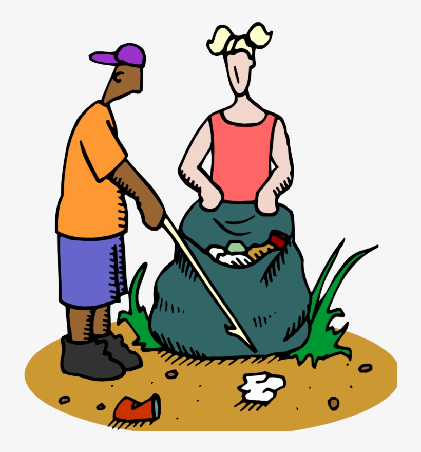 Cleaning The Beach People Clipart - Keeping The School Clean, transparent png