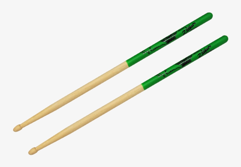 Zildjian Joey Kramer Drumsticks Green Dip Wood Tip, transparent png