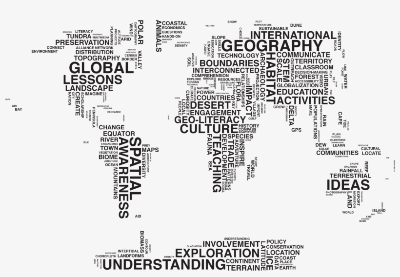 Typography Map Image - Ubicacion Espacial Del Neoliberalismo, transparent png