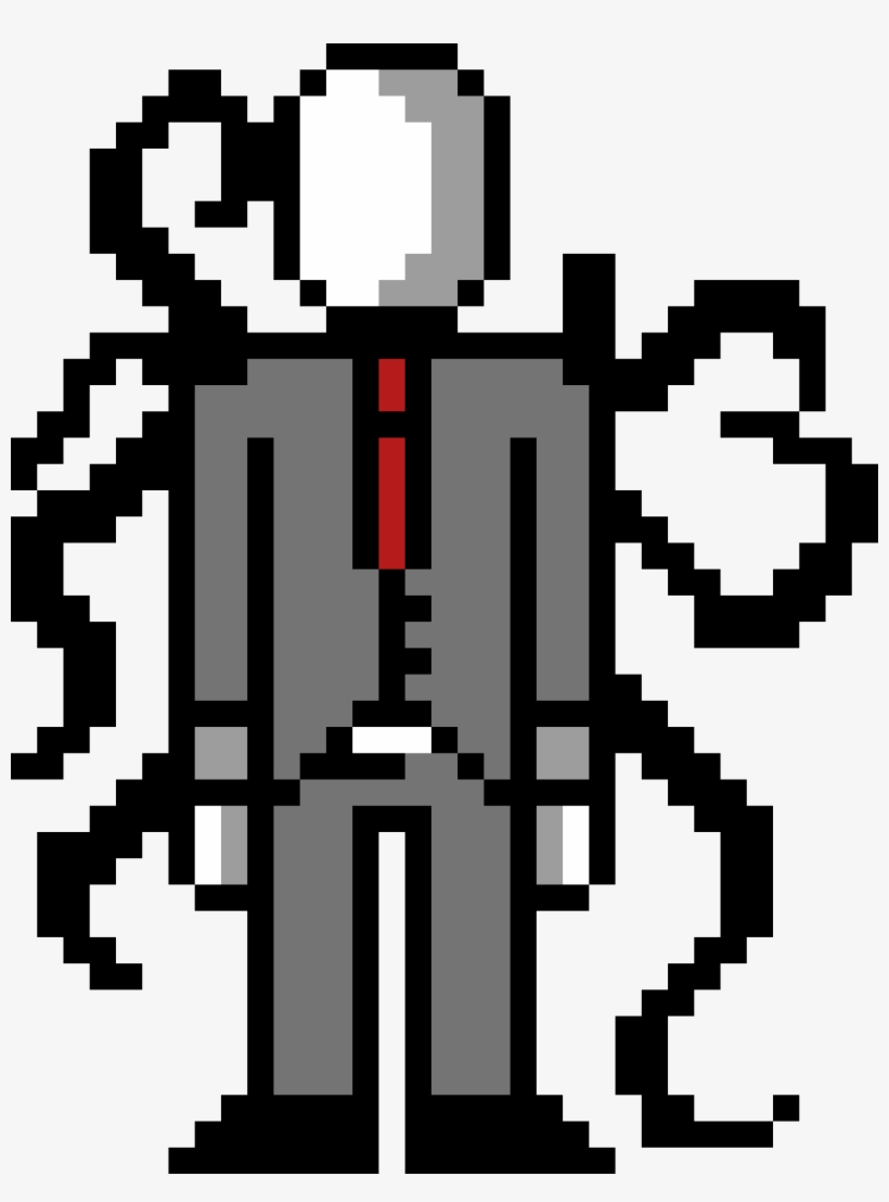 Slenderman - Slender Man Pixel, transparent png