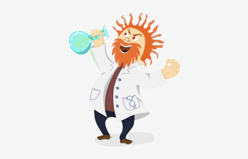 Original - Mad Scientist Cartoon Png, transparent png