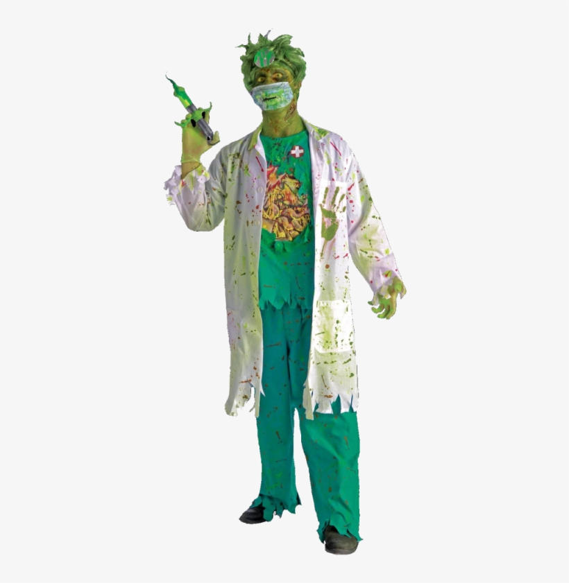 Zombie Doctor Costume With Mask - Biohazard Zombie Costume, transparent png