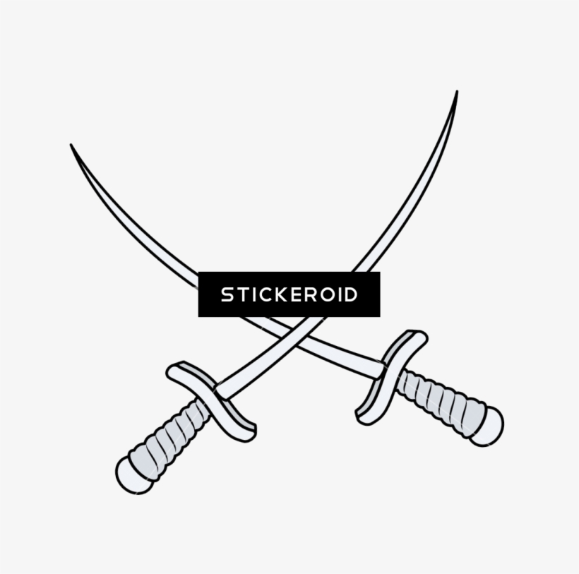 Cross Sword - Line Art, transparent png
