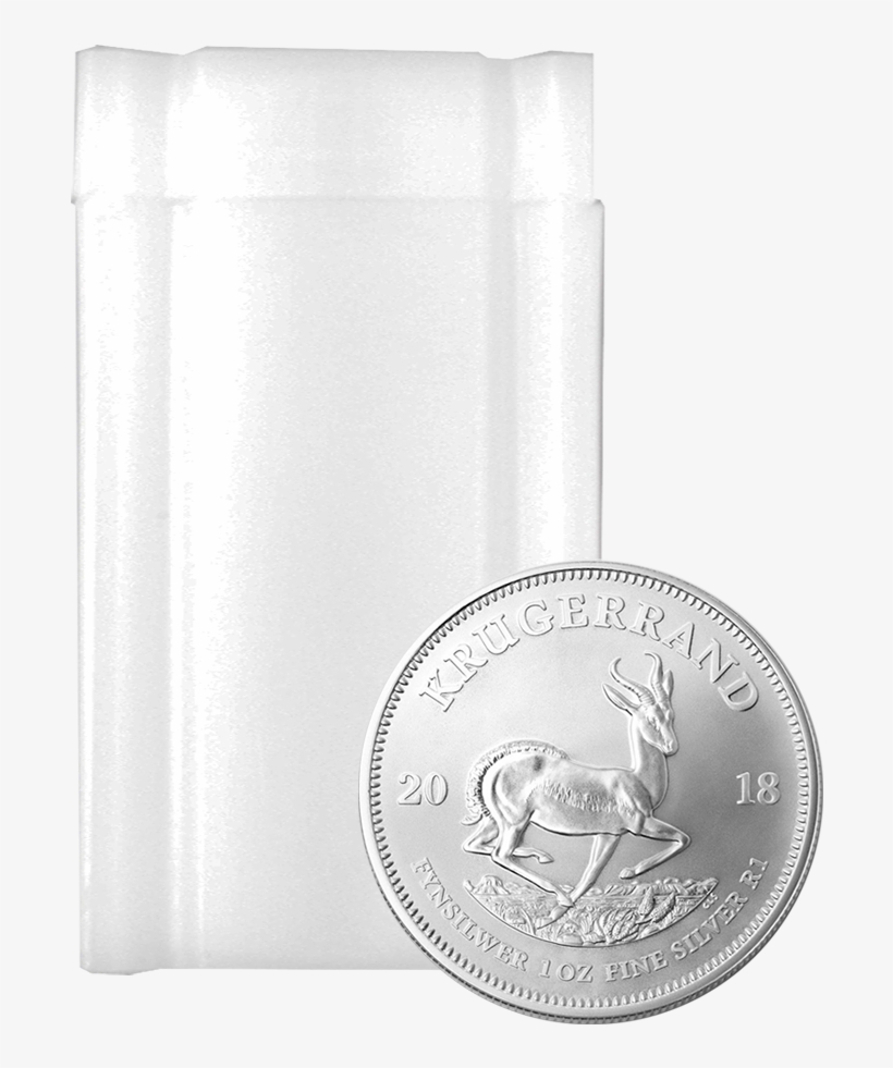 2018 South African Krugerrand 1oz Silver Coins In Tube - Silver, transparent png