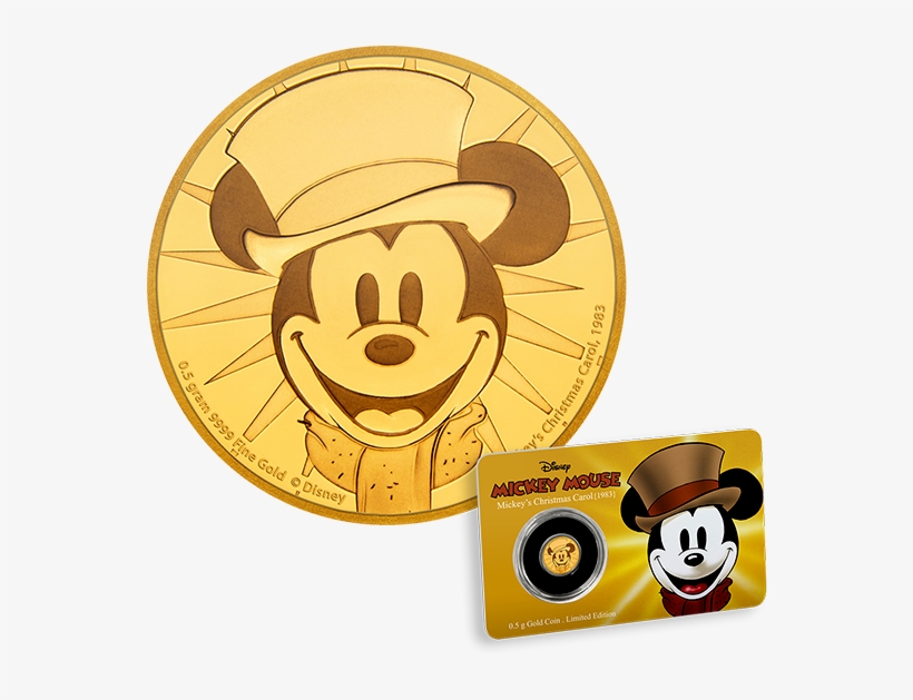 5 G Pure Gold Coin - Mickey's Christmas Carol Nz Mint, transparent png