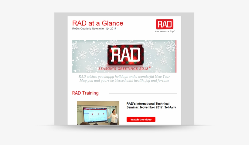 Rad At A Glance Newsletter Q4 - Newsletter, transparent png