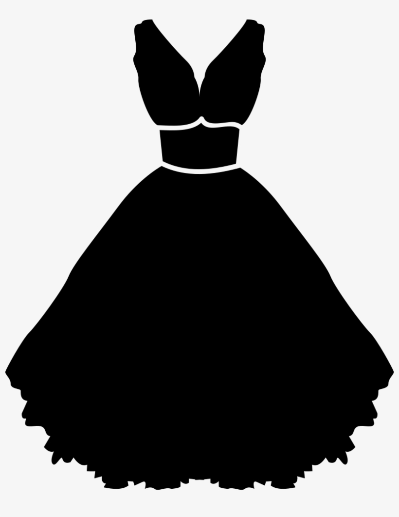 Stylish Strapless With Belt Clip Art Transparent - Dress Vector, transparent png