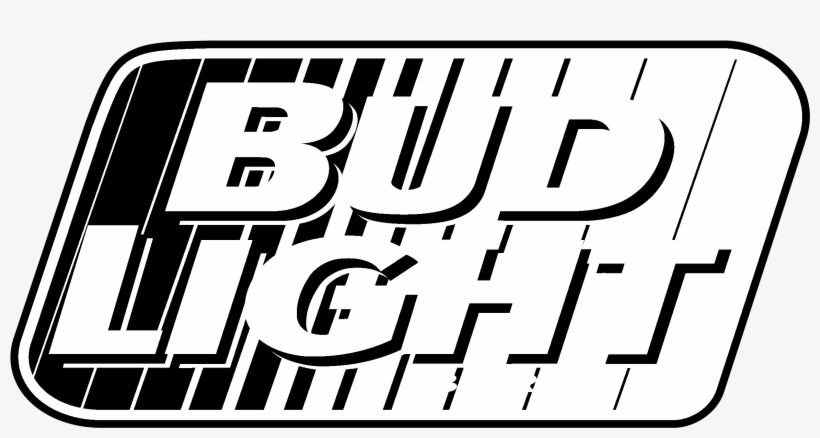 Bud Light Logo Black And White - Bud Light, transparent png