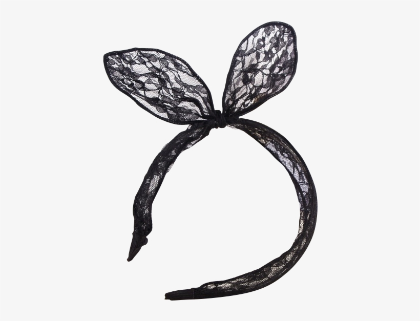 'mimi' Headband Sassy Jones Boutique - 蕾絲 兔 耳 髮 帶, transparent png