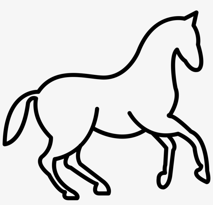 Png File Svg - Contorno De Un Caballo, transparent png