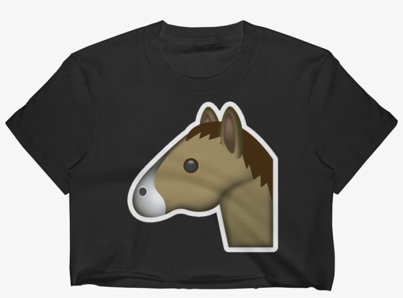 Emoji Crop Top T Shirt - Mustang Horse, transparent png