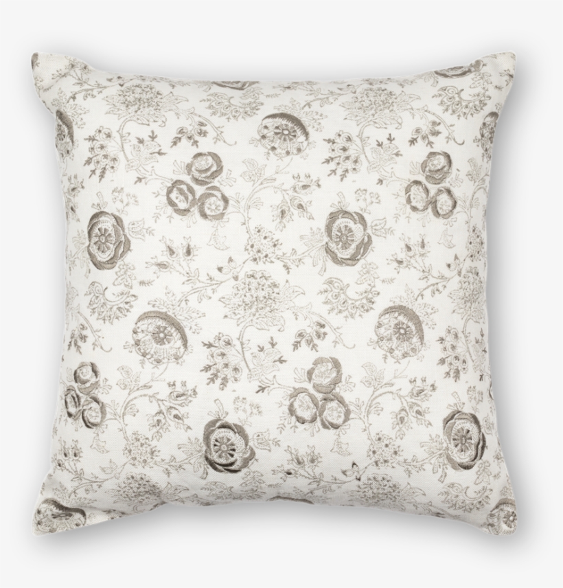 Eloquence Printed Linen Pillow Gray - Linen, transparent png