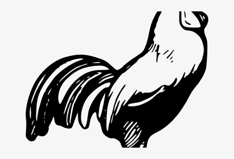 Rooster Silhouette Cliparts - Cock A Doodle Doo Coloring Page, transparent png