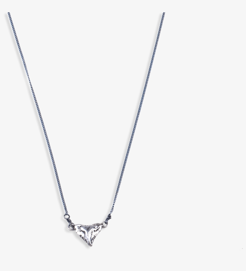 The Ocean Republic Small Shark Tooth Necklace Silver - Necklace, transparent png