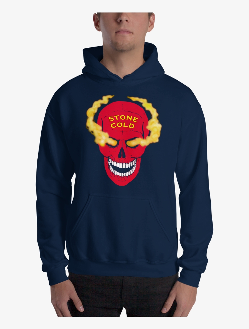 Stone Cold Steve Austin "red Skull" Pullover Hoodie - Hoodie, transparent png