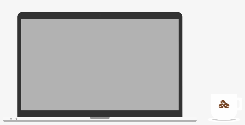 This Free Icons Png Design Of Laptop And Coffee Cup, transparent png