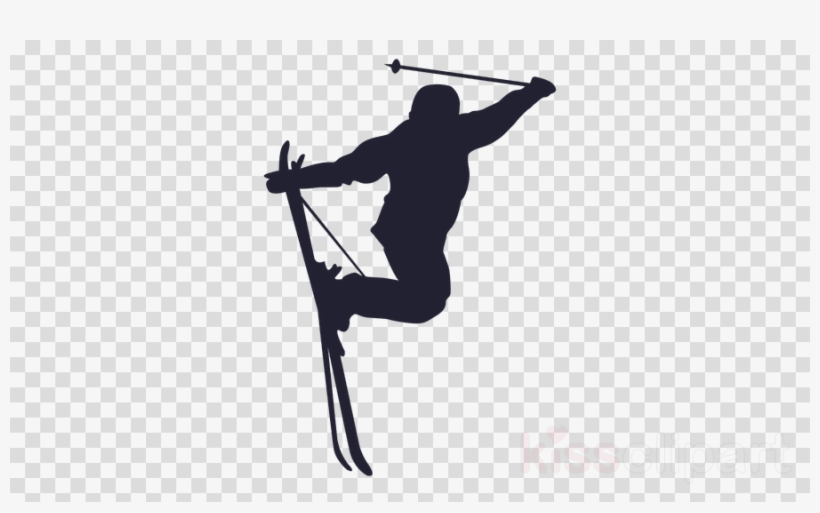 Download Ski Silhouette Png Clipart Skiing Silhouette - Clip Art, transparent png