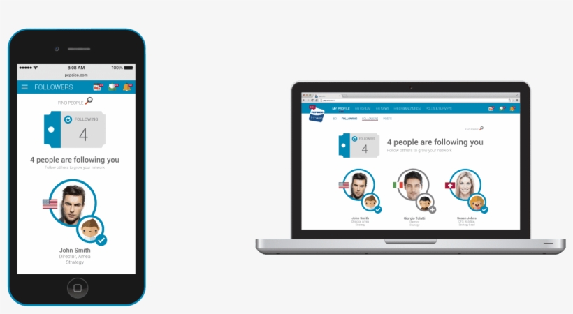 Ejemplo De Cómo Aparecen Los Followers En La App De - Iphone, transparent png