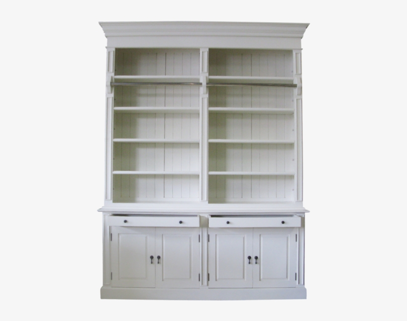 French Provincial Two Bay Bookcase - Hutch, transparent png
