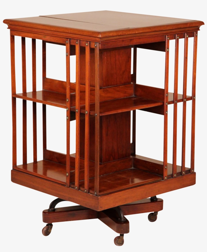 Stylish Rotating Bookcase - Revolving Bookcase, transparent png