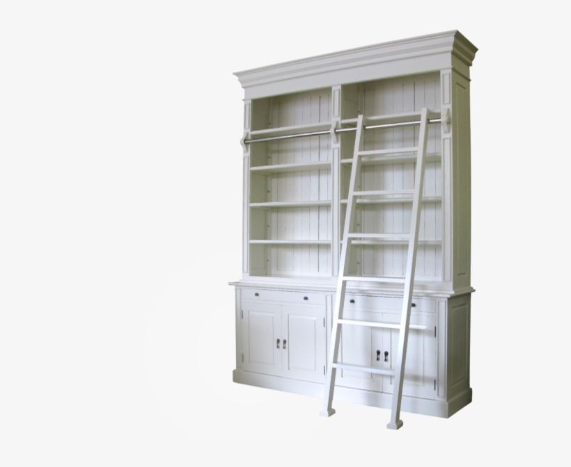 French Provincial Two Bay Bookcase - Bookcase, transparent png