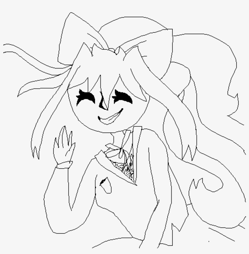 Monika Ddlc Wip - Line Art, transparent png