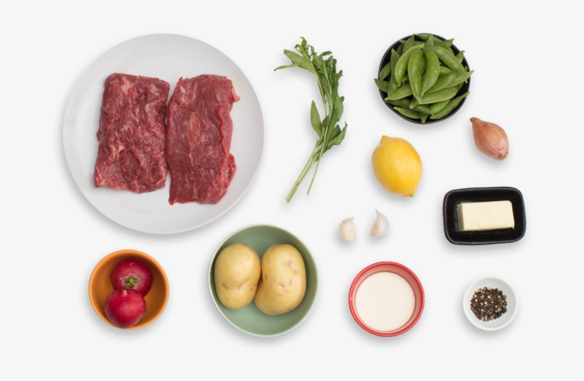 Seared Steaks & Mashed Potatoes With Sautéed Radishes - Steak, transparent png