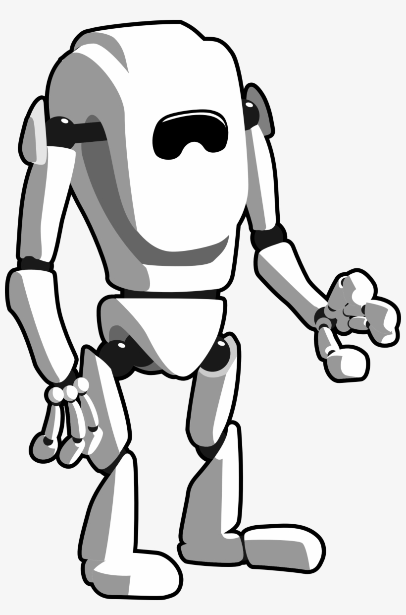 Banner Royalty Free Clipartist - Robots In Black And White, transparent png